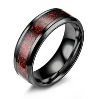 Opolski unise prsten prsten modni jednostavni muškarci luminozni zmaj uzorak užareni prsten modni nakit