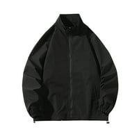 SNGXGN muške jakne od meke školjke Plaid flanel kaput casual muška jakna, crna, veličine 5xl