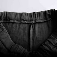 Muške posteljine hlače casual labavo fit elastične struke navodne vučne hlače lagane ljetne plažne joge