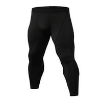 Glookwis MENS kompresijske hlače Ležerne prilike na tamnu Aktivni fitness Tkanine za teretane Solid