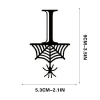 Ukrasi za Noć vještica Halloween Crno slovo Iron Spider Web Ornament za zid prozora vrata Zatvorene