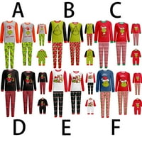 Grinch Božićna porodica koja odgovara pidžami setovi Grinch ELF tiskani sanjački odjeća Loungewear Home odjeća PJS odijelo