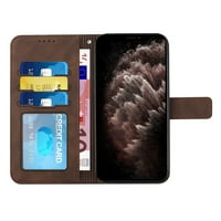 KupovinaBo futrola za Xiaomi RedMi Napomena 11t Pro +, kožni novčanik Flip poklopac sa držačem za kreditne kartice Magnetsko zatvaranje - smeđa