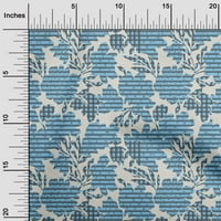 Onuone Georgette viskoza svijetlo plava tkanina pruga i cvjetni umjetnički šivaći materijal za ispis tkanine sa dvorištem širom