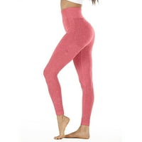 Ženske plus veličine hlače modne žene bešavna točka visoke brzine struka suhe hlače fitness joga hlače smanjeno crveno 4
