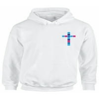 Awkward Styles Pink i Blue Cross Unise Hoodie Christian Hoodie za njega Kolekcija Isus Cross Hoodie za žene Isusov džemper za muškarce Christian Cross Pokloni prelaze unisu odjeću za muškarce i žene