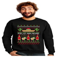 TStars muški ružni božićni džemper feliz navidad meksički xmas poklon božićni poklon smiješne humore
