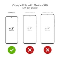 Distinconknk Clear Shootofofofofofoff Hybrid futrola za Galaxy S 5G - TPU branik akrilni zaslon za hladnjak zaslona - USA Jednokratna zastava Crvena bijela i plava