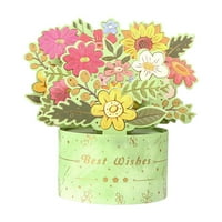 Okrenite uskoro, 3D papirni cvjetovi Bouquet čestitke Cvjetne rođendane Čestitamo Pokloni za žene Boss