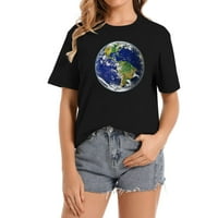 Zemlja globusa za Dan Zemlje Ženska grafička majica - hvatajući i udoban ljetni vrh