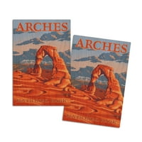 Arches Nacionalni park, Utah, delikatna ilustracija luka