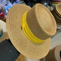 Sutnice Muškarci Žene Straw Fedora Hat, Klasični ljetni široki podložni ravni top Panamski šešir sa