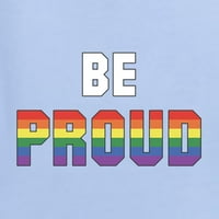 Budite ponosni Rainbow LGBT Pride Ženska grafička majica, svijetloplava, velika