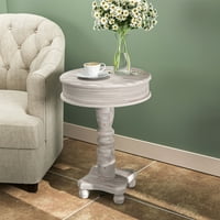 Rustikalni akcent bočni stol sivi drveni stolni stol za stolu