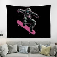 Skateboard astronaut tapiserija za spavaću sobu estetsku tapiseriju Estetika, zidna umjetnost Tapiserie za spavaću sobu, tapiserija za festival kampiranje kućnog dekora za spavaću sobu dnevni boravak, 60 × 52