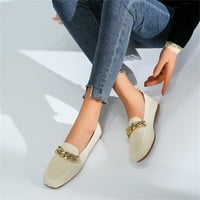 FSQJGQ radne cipele Ženska ured Ženske cipele Dame Modni boju Prozračivi pleteni metalni lanac ukrasni