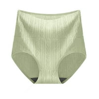 Ženski menstrualni period udobnost prozračnih gaćica Visoki struk bešavne gaćice Mekano donje rublje MINT Green XL