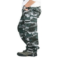 Haite Muns Camo Print Cargo Hlače Leisure Kamuflažne pantalone Jogger Multi-džepne ležerne salone hlače