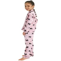 Dječje djevojke satenske svilene pidžame postavile majicu s dugim rukavima sa hlače za spavanje spavaće