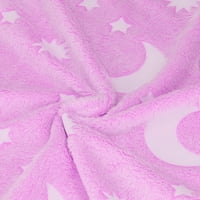 1.5x svjetlosni pokrivač dvostruki bočni flanel zvijezda Moon dizajn mekan u tamnom pokrivaču za djecu, užarena pokrivača