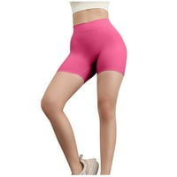 Oblikovane joge hlače Bespremljene sportove čvrste boje uska šorc visokog struka elastična guza Brza suha fitness plus veličine tijela tijela za žene ružičaste s