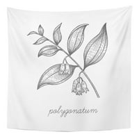 Poligonatum cvijeća dizajnirana za stvaranje zdravstvene zidne umjetnosti viseći tapiserija Domaći dekor za dnevni boravak spavaće sobe