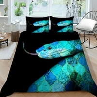 Vruća prodaja kućni dekor krevet mekani prekrivač pokrivač 3D zmija ispis posteljine Podesite prekrivač,