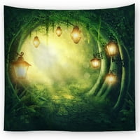Toyella Ebay Hot Sale Digitalni tiskani tapisetywall pokrivač s platnom ručnikom Fantasy Forest Fairy Tale World Style