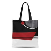 Platno tota torba retro crvena bijela i crnačka klasična torba za višekratnu upotrebu namirnica Trgovinske
