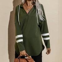 Ženska uboda labavi dugi rukav, casual džemper sa kapuljačom u trendy Tunic Dressing Plus veličine pada