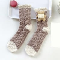 Ženske čarape 3D labavi contalni kružni baršunasto zadebljani zimi da bi se ugrijali kod kuće spavanje
