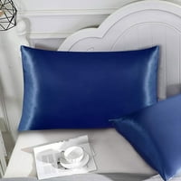 Njshnmn Silk Satin jastučnica 2pc, rashladni jastuk navlake sa zatvaračem koverte, plavo, 20 x30