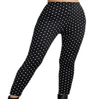 Ženske gamaše Camo Print Yoga Hlače Elastične pantalone za struku Ležerne prilike za trčanje dna crna