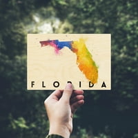 Florida, državna apstraktna akvarel