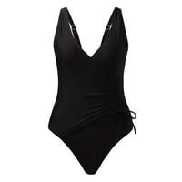 Ženski kupaći kostimi jedan visok rez od struka Halter High Crat kupaći kostimi Monokini crna S