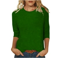Plus veličine Vrhunska klirenca Ženska solidarna majica Srednje rukavice Bluza Green 18