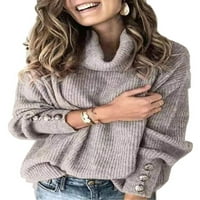 Aunavey ženske turtleneck pulover džempere poklopca dugih rukava u obliku ruka