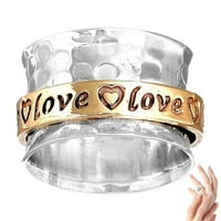 TOHUU SPINNER Meditacija prstena za lepršave prstenove za žene za žene veličine 5- Vintage Spinner prstenovi