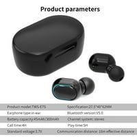 Bežične slušalice Bluetooth slušalice Premium vjernast zvučna futrola za punjenje CASE Digital LED Intelligence Prikaz zvuka Otkazivanje slušalica sa mikrofonom vodootpornim slušalicama za sport