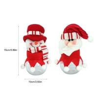 Božićni santa Claus Candy Jar Snowman Cookie plastične ukrasne kutije