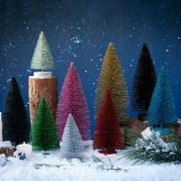 Shulemin tabletop mini božićno stablo višebojni umjetnički dekor drveta sa bazom za božićnu zabavu Početna