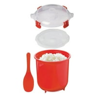 Mikrovalna pećnica pirinča za kuhanje BPA BESPLATNO 2.6L crveno