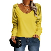 Saodimallsu ženski dugih rukava mreža za bluzu za bluzu hladnog ramena pulover vratnih vrata