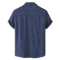 Muška majica za tiskanu majicu kratka ležerna ljetna point košulja rukava s masnim ovratnikom Swirt