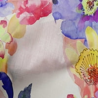 Onuone pamučne kambrične lavande plave tkanine cvjetni akvarel materići šivaći materijal za ispis tkanine