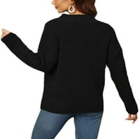 Capreze Solid džemper u vratu Jumper vrhovi žene ugodne zimske tople pulover Loungewer pleteni džemperi