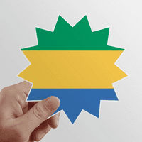 Gabon Nacionalna zastava Afrika Country Sun Vinil naljepnica za prtljag Graffiti cvijeće naljepnica
