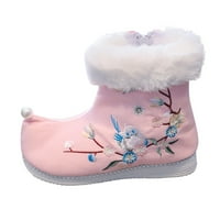 Entyinea Toddler Boys Girls Boots Boide patentni zatvarač Zimske čizme Modne tople čizme Nelične cipele