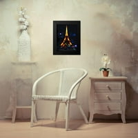 Ghanooni, Sarah Black Moderni uokvireni muzej umjetnički print pod nazivom - Eiffel svjetla