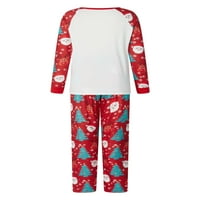 Eyicmarn božićne pidžame za obitelj slatka jelena ispis dugih rukava Raglan vrhovi + pantalone postavljene
